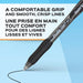 Paper Mate Gel Pen, Profile Retractable Pen, Medium Point (0.7 mm), Black, 4 Count