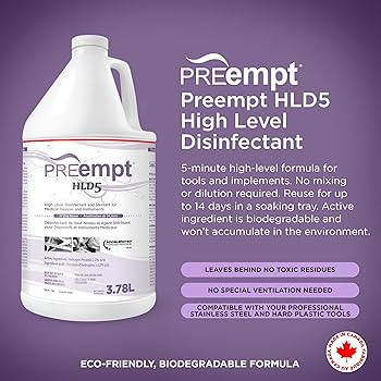 PREempt HLD5 Disinfectant for Instrument + Devices, 3.78 Litres