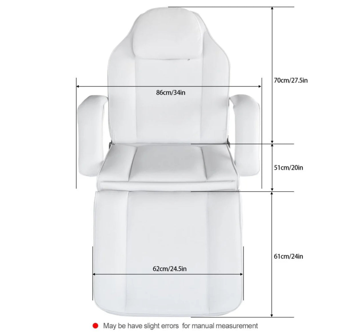 Premium Hydraulic Beauty Facial Spa Bed / Chair, White