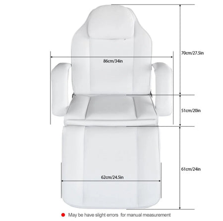 Premium Hydraulic Beauty Facial Spa Bed / Chair, White