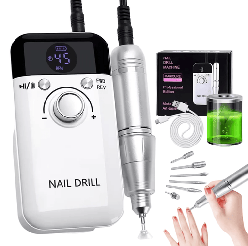 Professional Nail Drill E - File Machine, Portable 45,000 RPM