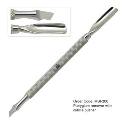 Ptergyium Remover with Cuticle Pusher Nail Implement Tool