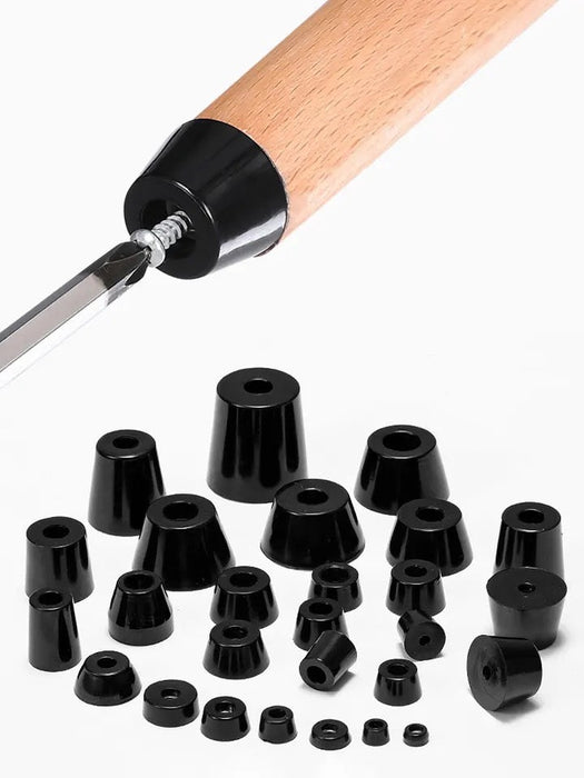 Replacement Black Rubber Feet for Spa Equipment, Set of 10 pieces
