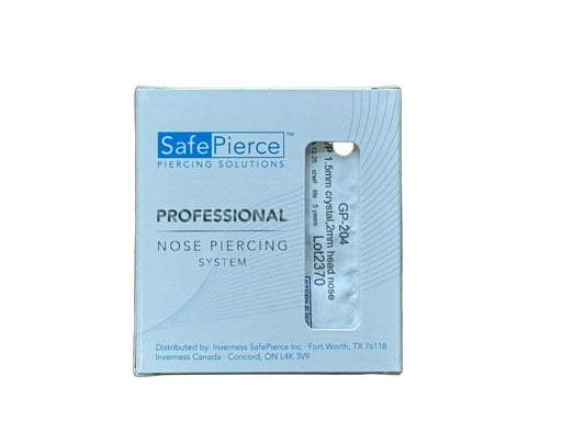 Safe Pierce Nose Piercing Stud Gold Plated 1.5mm Clear, GP - 204