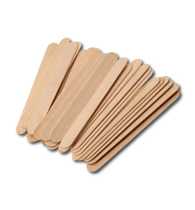 SilkRoma Waxing Spatulas, Wooden Wax Stick Applicators, Senior/Adult