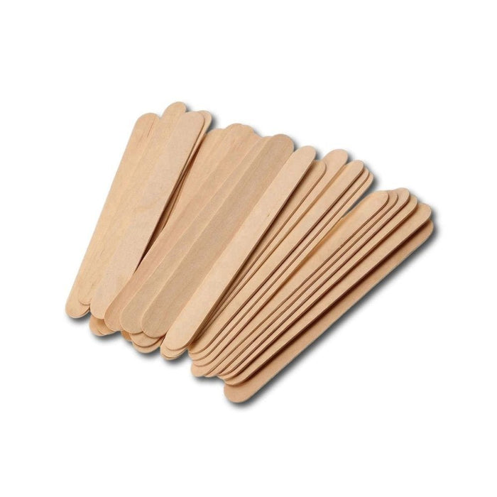 SilkRoma Waxing Spatulas, Wooden Wax Stick Applicators, Senior/Adult