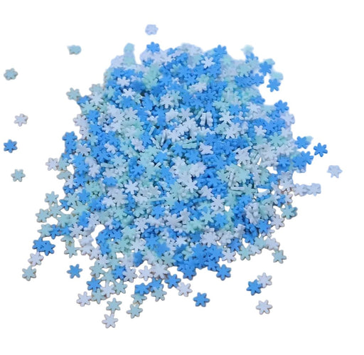 Snowflake Winter Blue/White Mix Nail Charms, Christmas Nail Art Supplies 50pcs