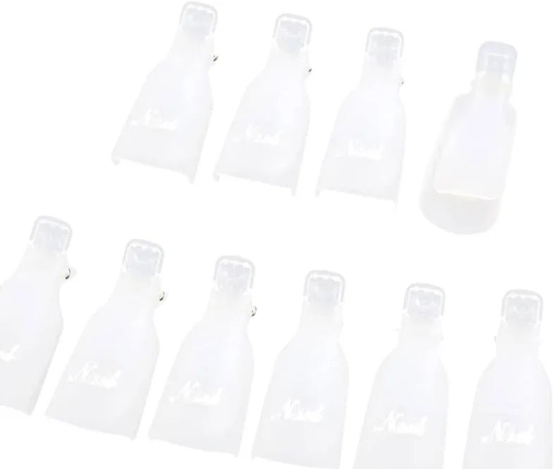 Soak Off Nail Cap Clips Wrap Tool, 10pk Assorted Colors