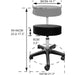 Spa Stool, Adjustable Height Hydraulic Rolling Treatment Room Stool