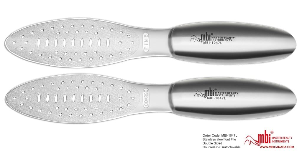 Stainless Steel Foot Files, Medium / Coarse