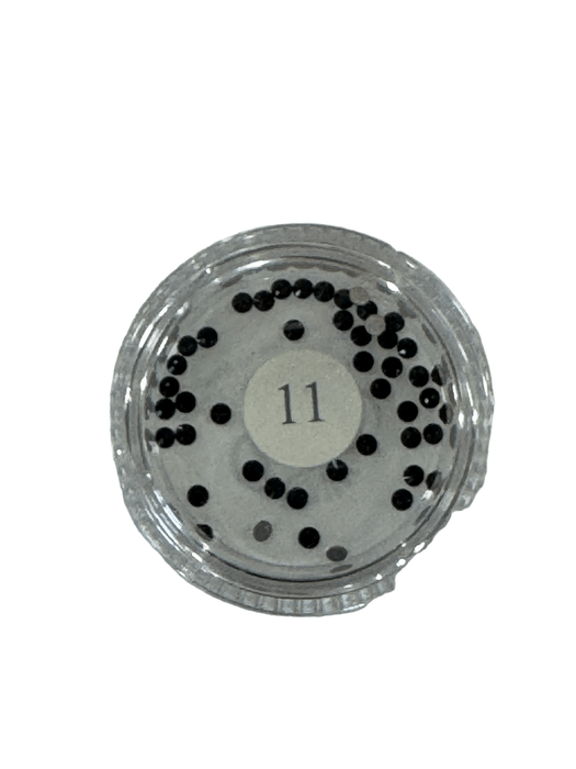 Swarovski Crystal Rhinestones, Black 1.5mm 50pc