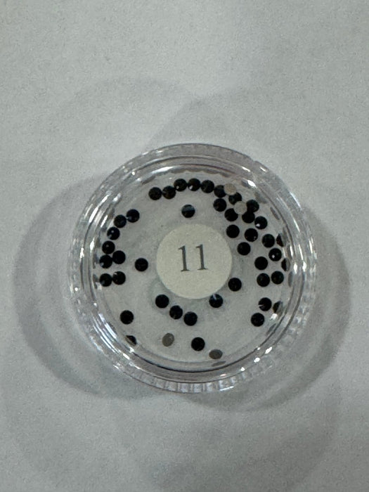 Swarovski Crystal Rhinestones, Black 1.5mm 50pc