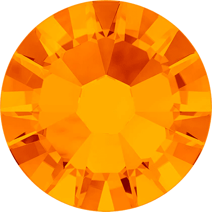 Swarovski Crystal Rhinestones, Dark Tangerine 2mm 50pc