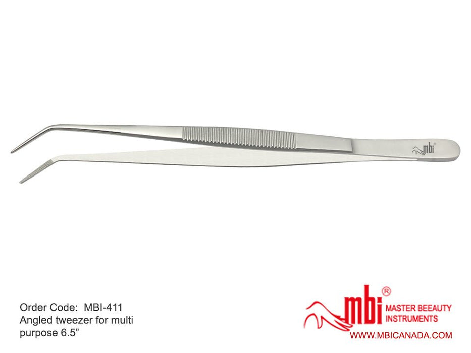 Tweezers, Long Angled 6.5” Tweezer for Multi Purpose