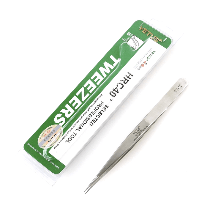 Vetus Tweezers ST-12 Fine Tip Straight Eyelash Extension Tweezer Canada
