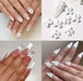 White + Pink Bows Nail Charms 3D Resin Nail Art Gems, 30pcs