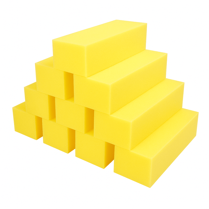 Yellow Nail Buffer Block, 4 way 220/220 Grit Disposable Canada