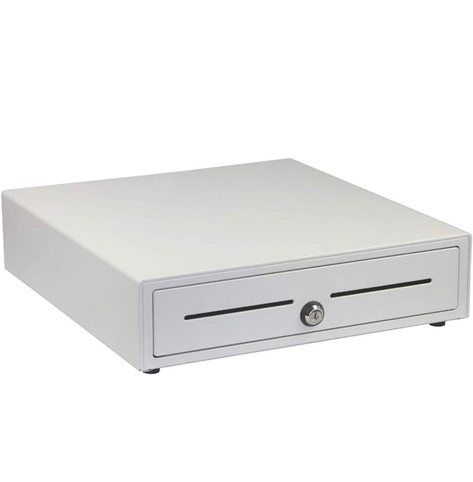 16" White POS Cash Drawer - Beauty Pro Supplies Canada