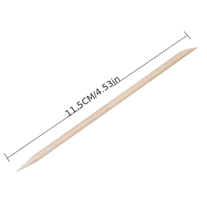 4.5" Orangewood Sticks Cuticle Manicure Sticks (Pack of 50)