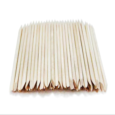 4.5" Orangewood Sticks Cuticle Manicure Sticks (Pack of 50)