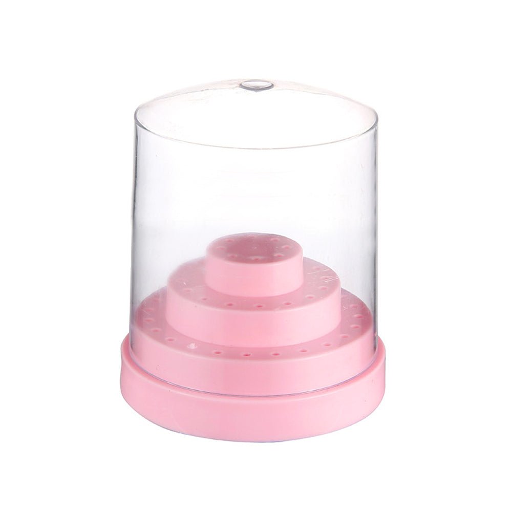 48-Hole Nail Drill Bit Holder, Pink - Beauty Pro Supplies Canada