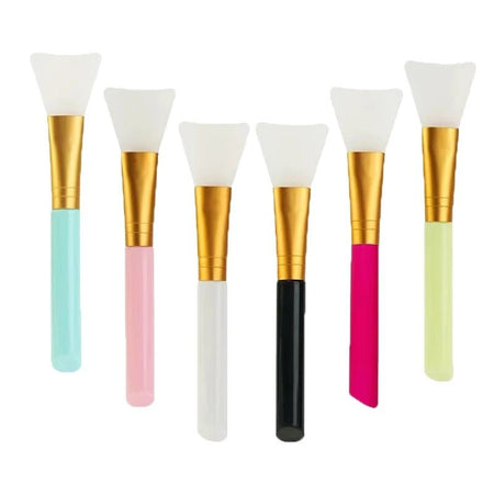 5.5” Silicone Face Mask Brush, Facial Mud Mask Applicator Brush, Assorted Colours (1 piece) - Beauty Pro Supplies Canada