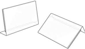 Acrylic Sign Holder, 3.5" x 3.5" L-Shaped