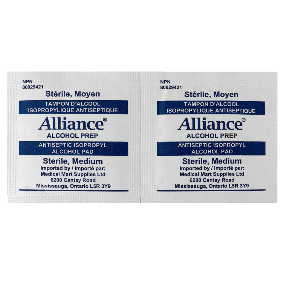 Alcohol Disinfection Prep Pads - Medium | QTY 25