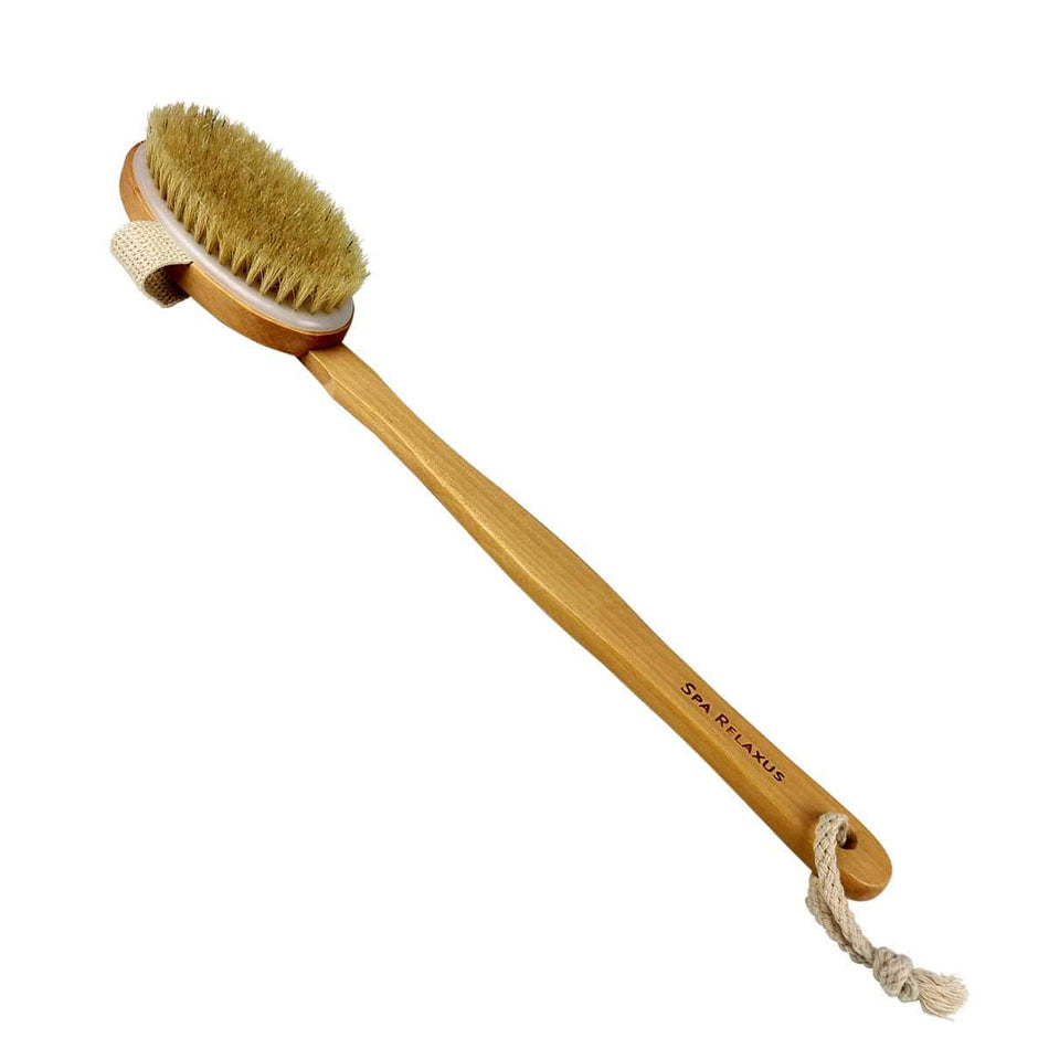 Exfoliating Back Brush - 18" Natural Boar Bristle