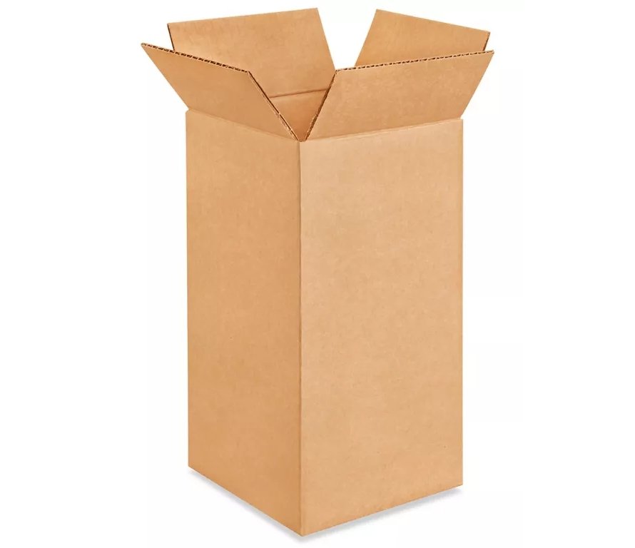 Corrugated Box, Tall 6" x 6" x 12" - Beauty Pro Supplies Canada