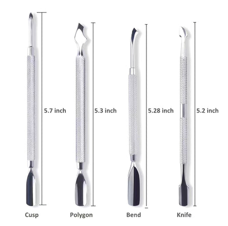 Cuticle Pusher + Cutter Professional Nail Implement Tool