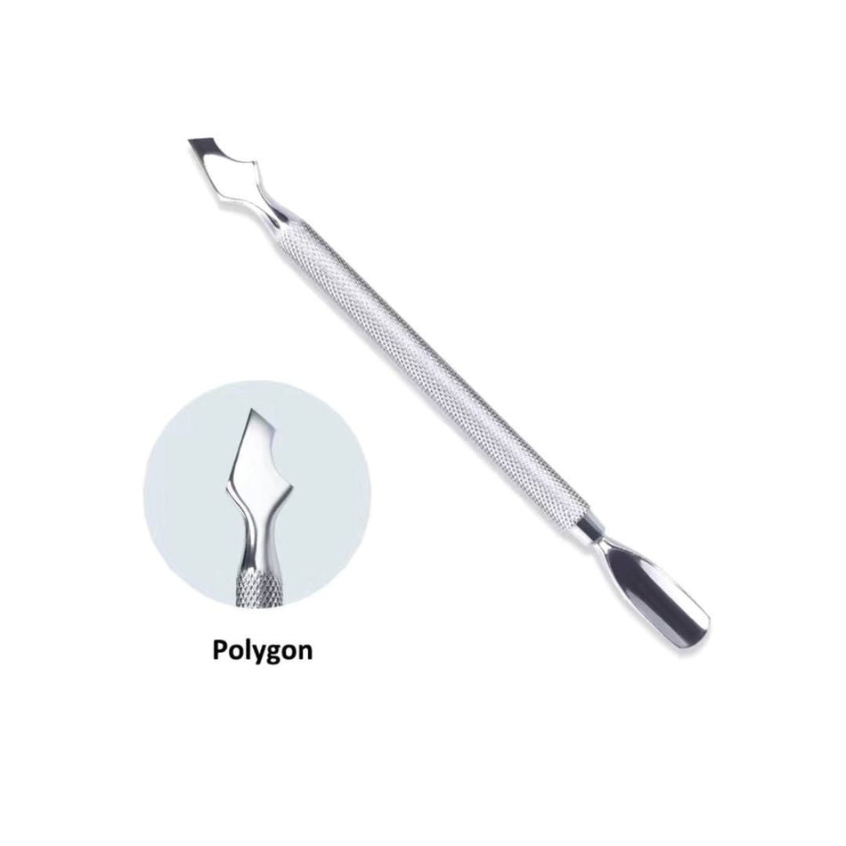 Cuticle Pusher + Polygon Tip Professional Nail Implement Tool
