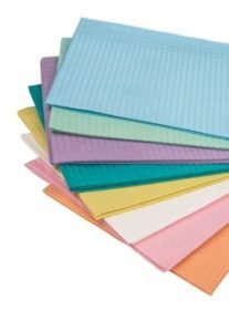 Dental Bib - 2 Ply Tissue | 1 Ply Poly | Blue | Case of 500 - Beauty Pro Supplies Canada