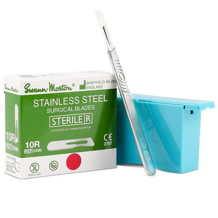 #10R Swann Morton Dermaplaning Blade (Butter Blade) | Stainless Steel | Box of 100 - Beauty Pro Supplies Canada