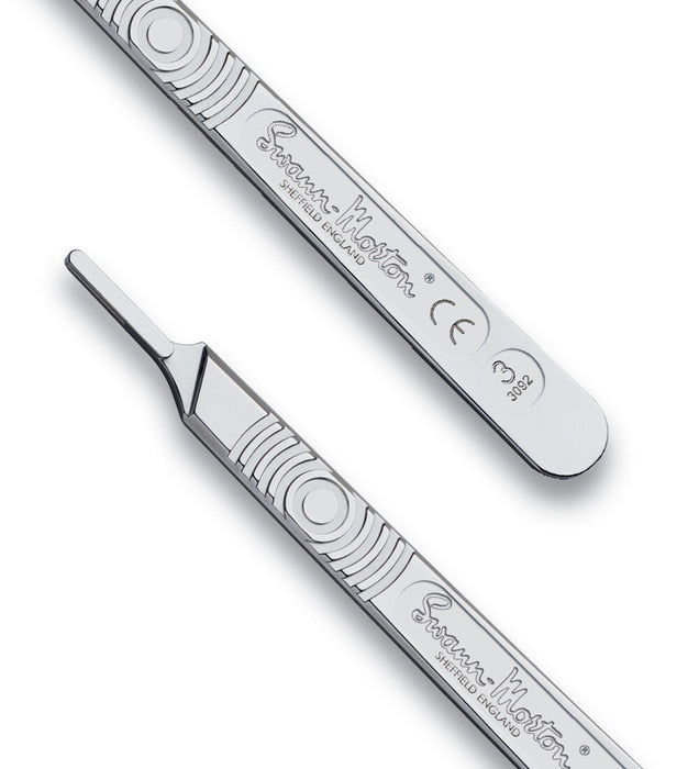 #3 Swann Morton Dermaplaning Tool / Handle, Surgical Stainless Steel