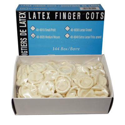 Disposable Finger Cots - Latex | Medium | 144 Count - Beauty Pro Supplies Canada