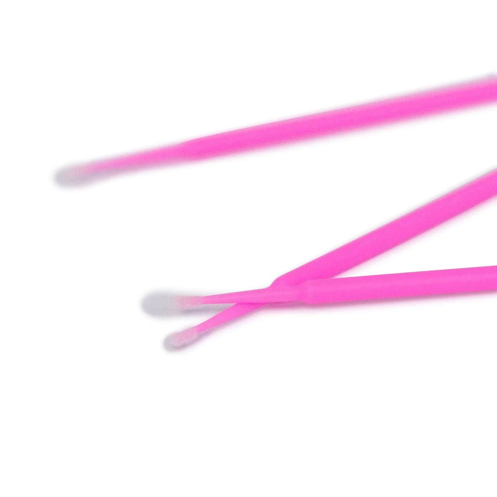 Disposable Micro Brush Applicator Swabs, Pink (100 pieces) - Beauty Pro Supplies Canada