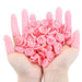 Latex Finger Cots, White/Pink/Yellow, Pack of 100