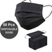 Earloop Face Mask, Black Non-Medical Protective ASTM 1, Box of 50