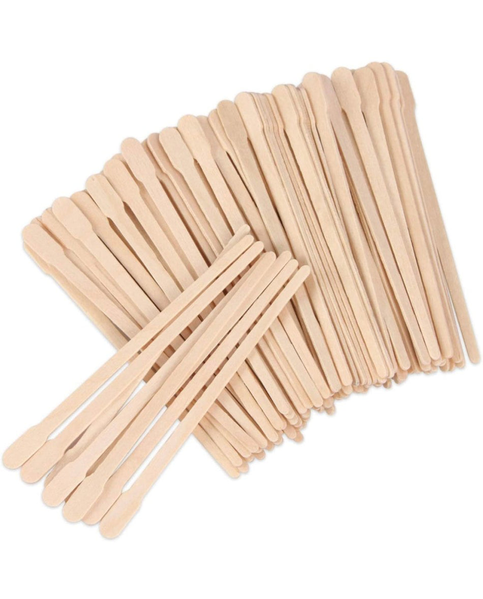 50 Pieces Wooden Waxing Applicators Sticks for Face & Eyebrows Wax Spatula  Hair Removal safety and non-toxic