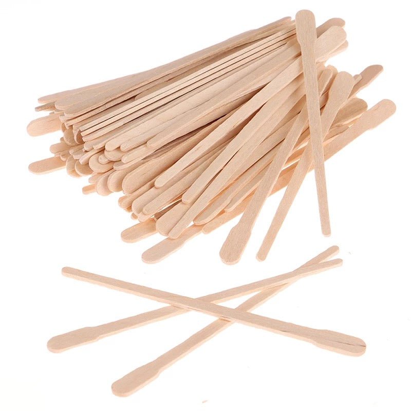 Wax Stick Applicator, 3.4" for Brow + Facial Waxing (100 pieces)