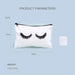 Eyelash Canvas Makeup Bag, White