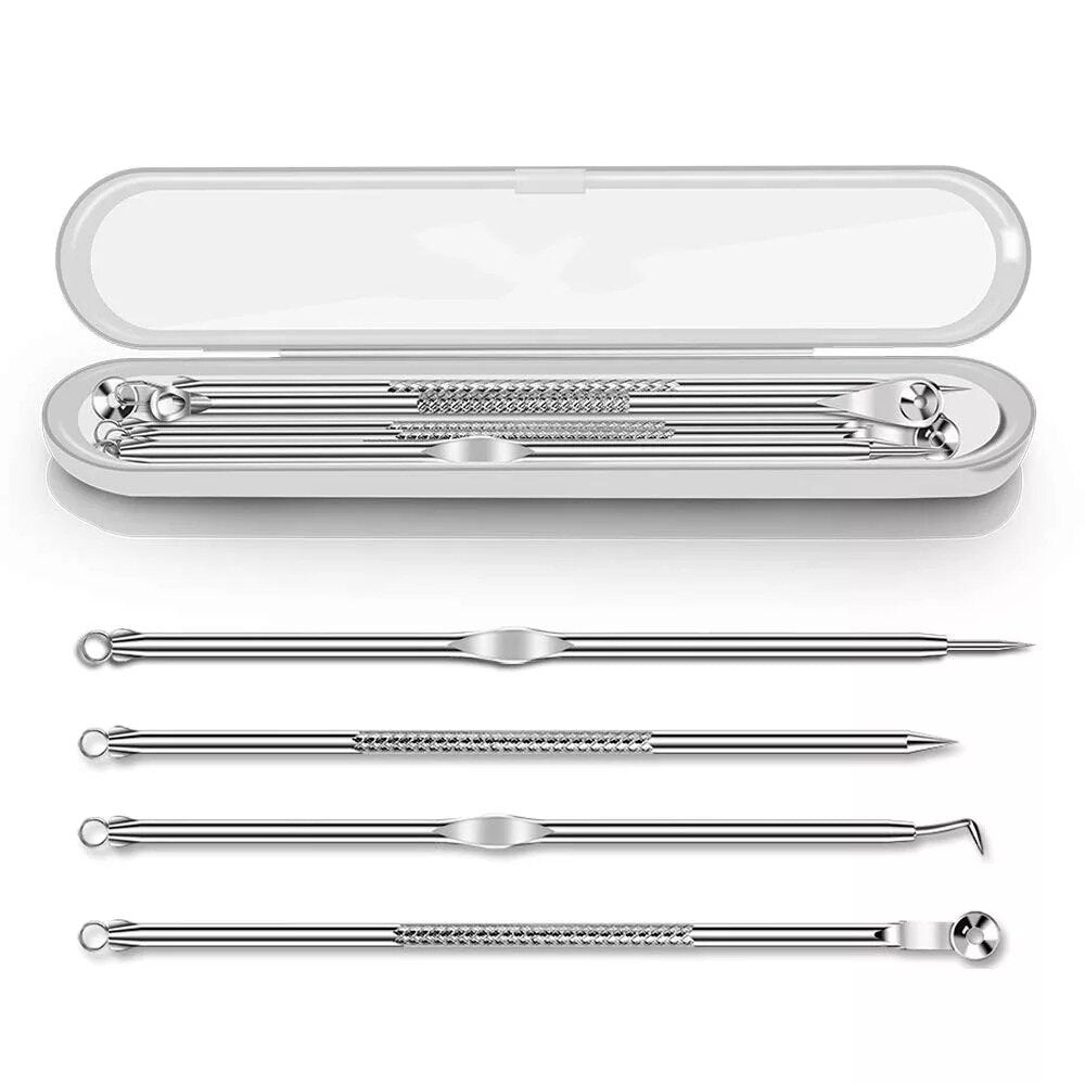 Carbuncle Tool Facial Implement Tools for Blackhead Comedone Removal (Set of 4 ...