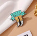 Lapel Pin - Fuzzy Legs Club Hair Removal Enamel Pin for Aestheticians + Laser Techs