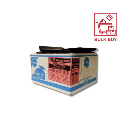 Garbage Bag Extra - Strong | 26" X 36" | Black | Case of 125 - Beauty Pro Supplies Canada