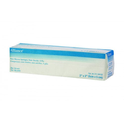 Gauze - 2” x 2” | Non-Sterile | Non-Woven | 4 ply | Pack of 200 - Beauty Pro Supplies Canada