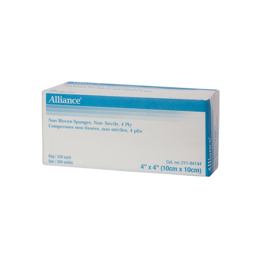 Gauze - 4” x 4” | Non-Sterile | Non-Woven | 4ply | Pack of 200 - Beauty Pro Supplies Canada