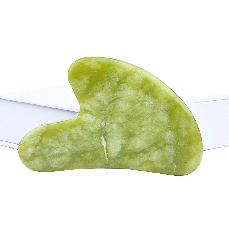 Gua Sha Facial Tool, Jade Green Lymphatic Drainage Facial Massage Tool