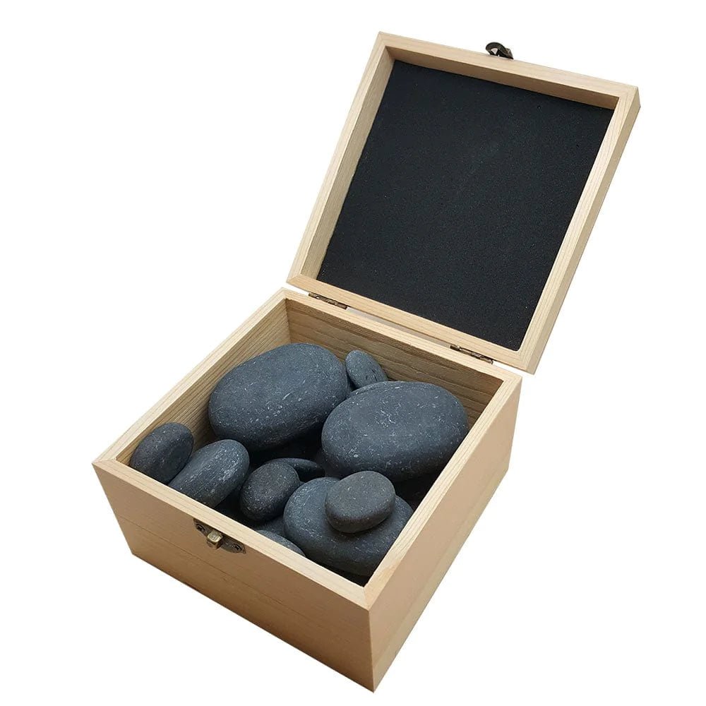 Hot Stone Polished Massage Set, 20 piece