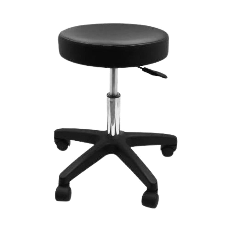 Hydraulic Adjustable Height Rolling Stool - Black - Beauty Pro Supplies Canada